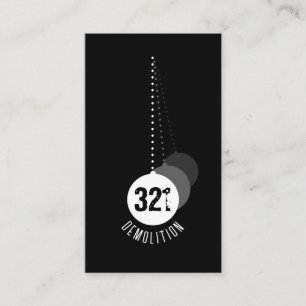 Tarjeta de visita de experto en demolición