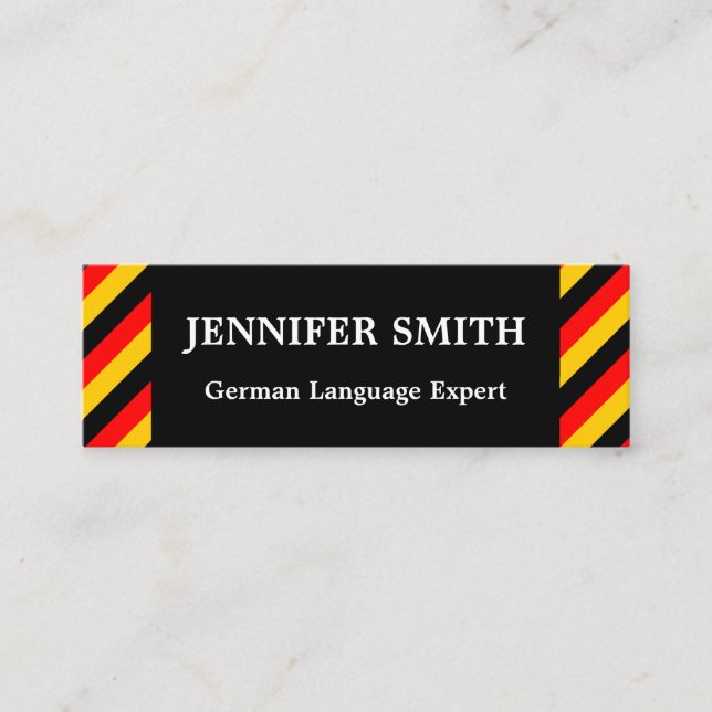 Tarjeta de visita de experto en idioma alemán (Anverso)