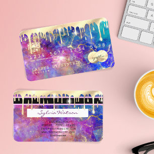 tarjeta de visita de faux holographic opstone