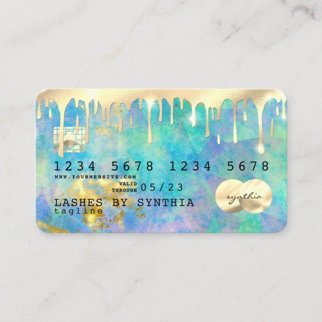 tarjeta de visita de faux holographic opstone (Anverso)