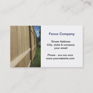Tarjeta de visita de Fence Company