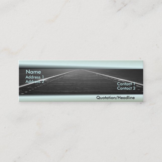 Tarjeta de visita de ferrocarril (Anverso)