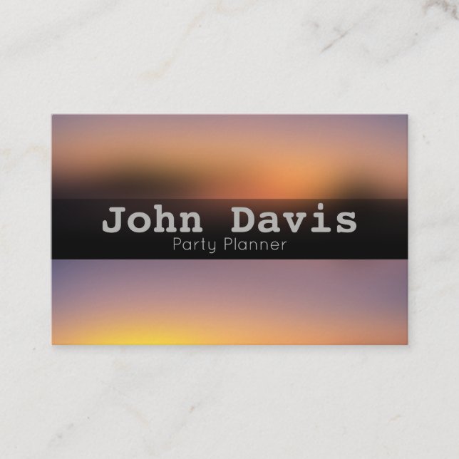 tarjeta de visita de fiesta Planner (Anverso)