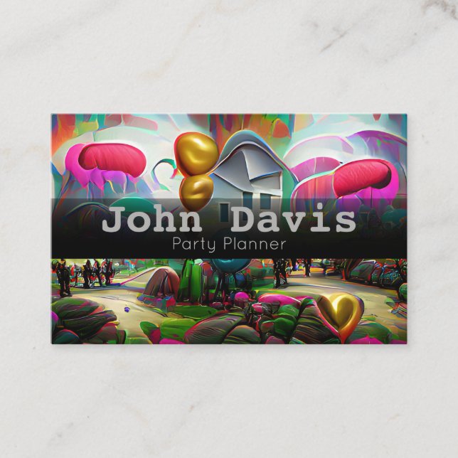 tarjeta de visita de fiesta Planner (Anverso)