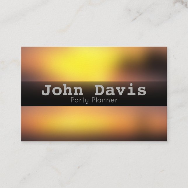 tarjeta de visita de fiesta Planner (Anverso)