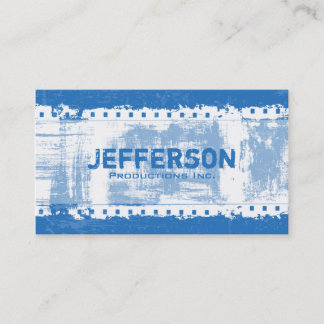 Tarjeta de visita de Film Noir Blue Grunge Style