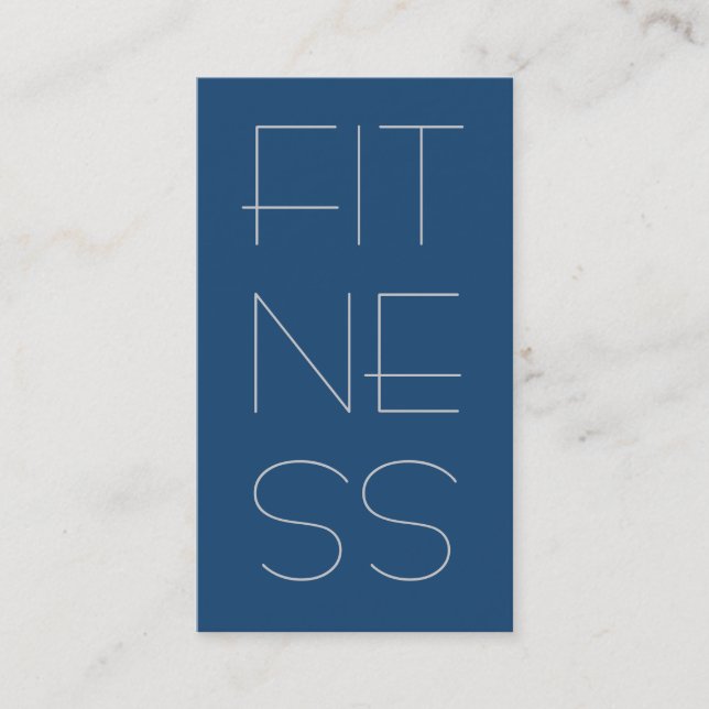 Tarjeta de visita de fitness profesional azul mode (Anverso)