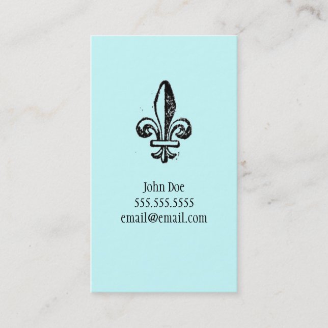 Tarjeta de visita de Fleur di lis (Anverso)