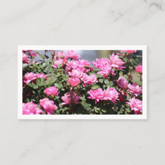 Tarjeta de visita de flores al aire libre
