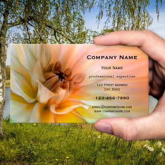 Tarjeta de visita de flores artísticas