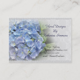 Tarjeta de visita de flores de Hydrangea