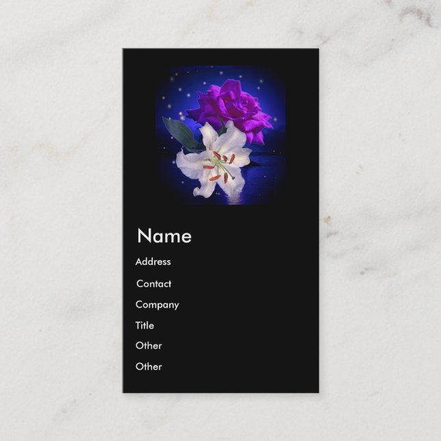 Tarjeta de visita de Flores Mágicas (Anverso)