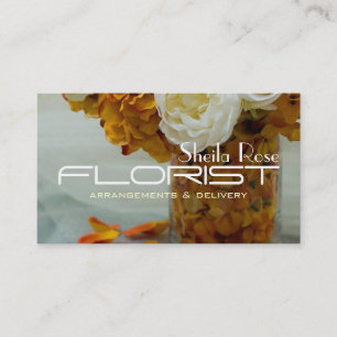 Tarjeta de visita de floristería de entrega de tie
