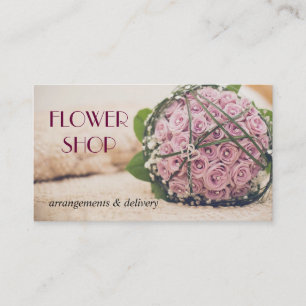 Tarjeta de visita de floristería de entrega de tie