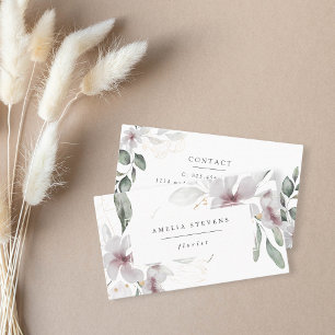 Tarjeta de visita de floristería de ramo elegante