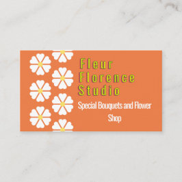 Tarjeta de visita de floristería floral retro Dais
