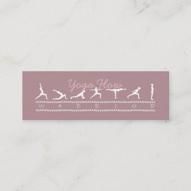 Tarjeta de visita de flujo de yoga (Anverso)