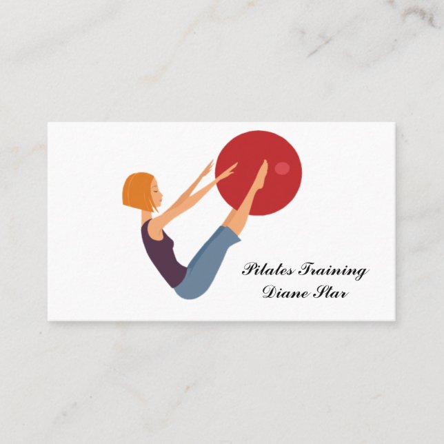 Tarjeta de visita de formación de Pilates (Anverso)