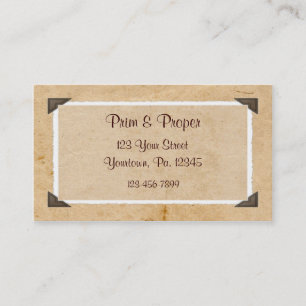 Tarjeta de visita de foto antigua del Personalizad