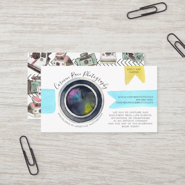 Tarjeta de visita de fotografía (Anverso/Reverso In Situ)