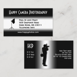 Tarjeta de visita de fotografía