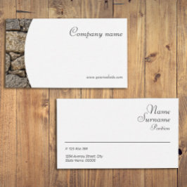 Tarjeta de visita de fotografía de piedra minimali