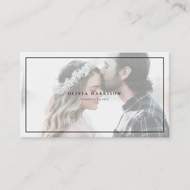 Tarjeta de visita de fotografía Minimalista de luj (Anverso)