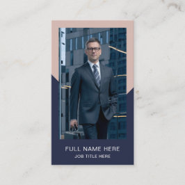 Tarjeta de visita de fotografía moderna para profe