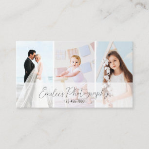 Tarjeta de visita de fotógrafo minimalista elegant