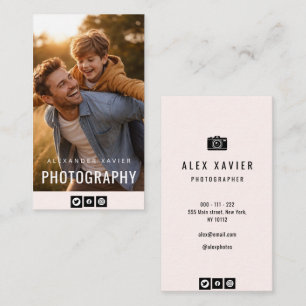 tarjeta de visita de fotógrafo moderno texto encan