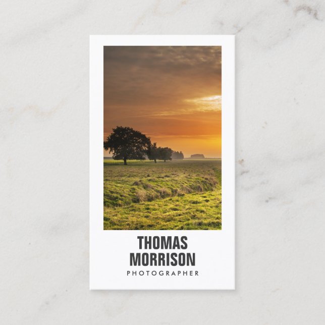 Tarjeta de visita de fotógrafo Personalizado (Anverso)