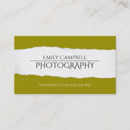 Tarjeta de visita de fotógrafo profesional