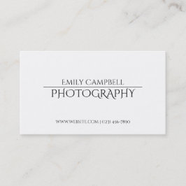 Tarjeta de visita de fotógrafo profesional