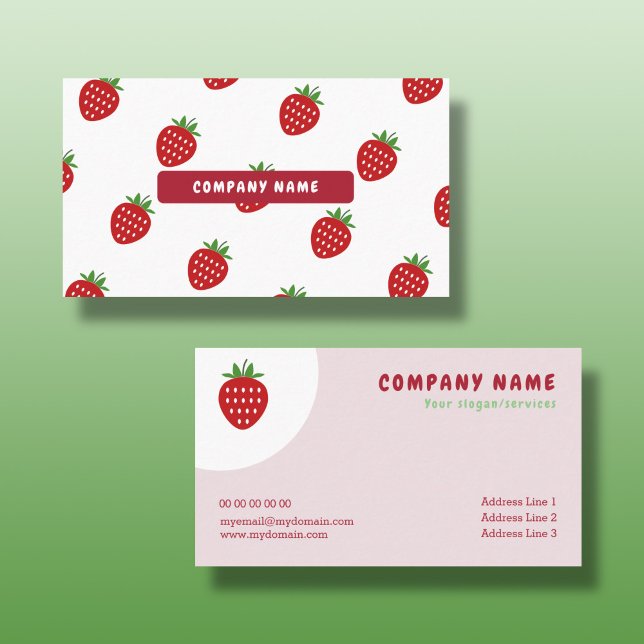 Tarjeta de visita de fresa (Strawberry Business Card)