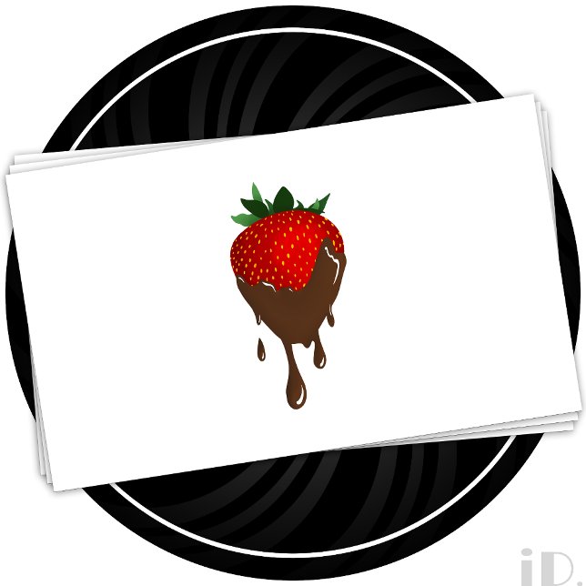 tarjeta de visita de fresa de chocolate (Subido por el creador)