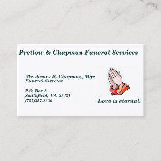 Tarjeta de visita de funerales - C… - Modificado