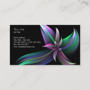 Tarjeta de visita de giro de la flor