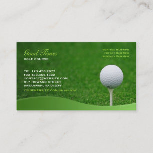 Tarjeta de visita de golf