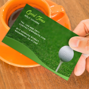 Tarjeta de visita de golf
