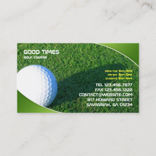 Tarjeta de visita de golf