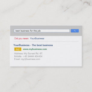 Tarjeta de visita de Google para Personalizable pr