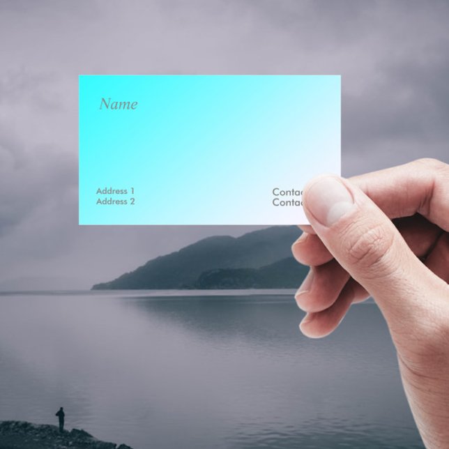 tarjeta de visita de gradiente azul neón (Subido por el creador)