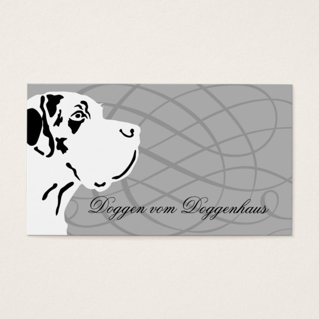 Tarjeta de visita de Gran Danés (Frente)
