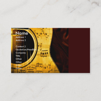 Tarjeta de visita de guitarra