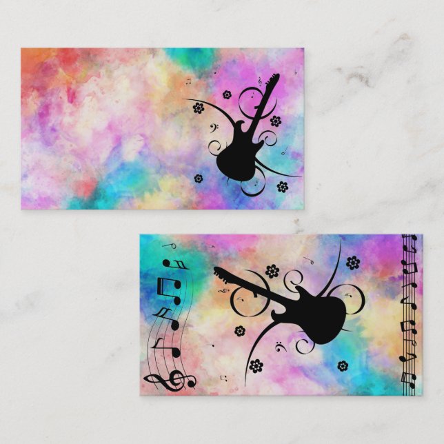 Tarjeta de visita de guitarra (Anverso / Reverso)