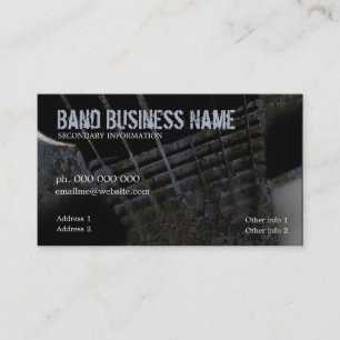 Tarjeta de visita de guitarra industrial Grunge