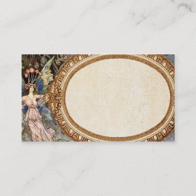 Tarjeta de visita de hadas de la fantasía (Anverso)