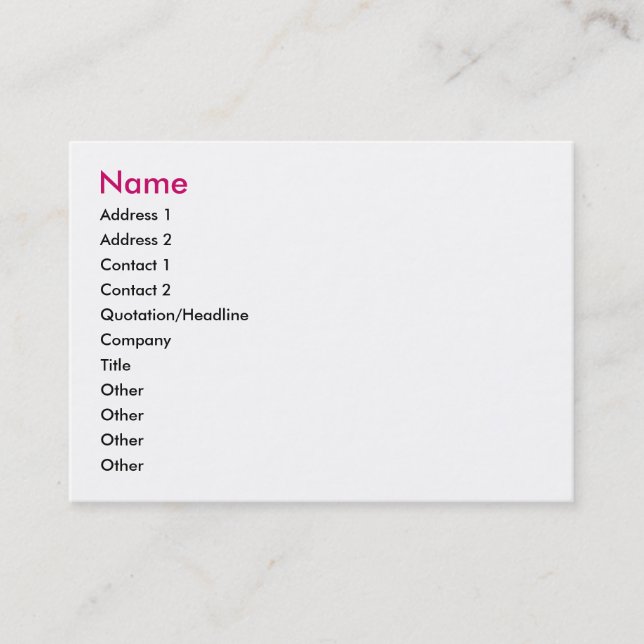 Tarjeta de visita de hadas del mensaje (Anverso)