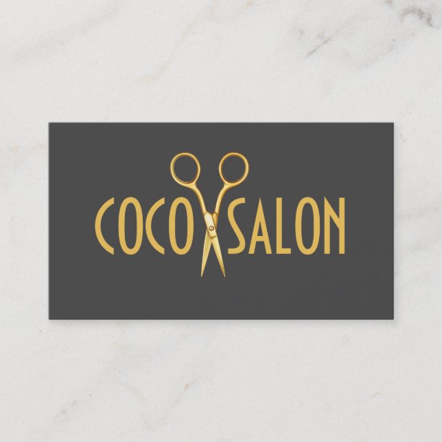 Tarjeta de visita de Hair Salon moderna (Anverso)