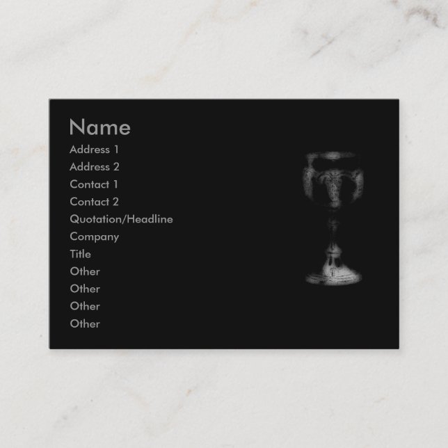 Tarjeta de visita de Holy Grail (Anverso)
